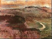 Landscape with Hills, Edgar Degas